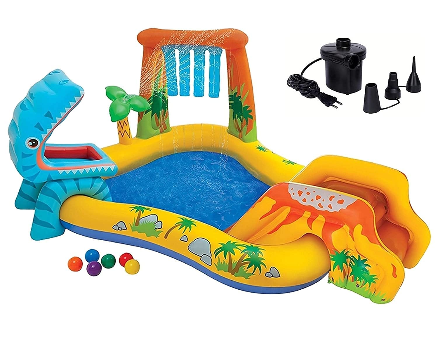 Kreative Marche-Kids Dinosaur Spray Water with Swimming Pool Inflatable Bath Tubs with Free Electric Pump-Stumbit Kids